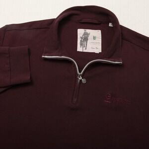 Linksoul Pullover Mens Large Burgundy Quarter Zip Golf Edgewood Tahoe LS339